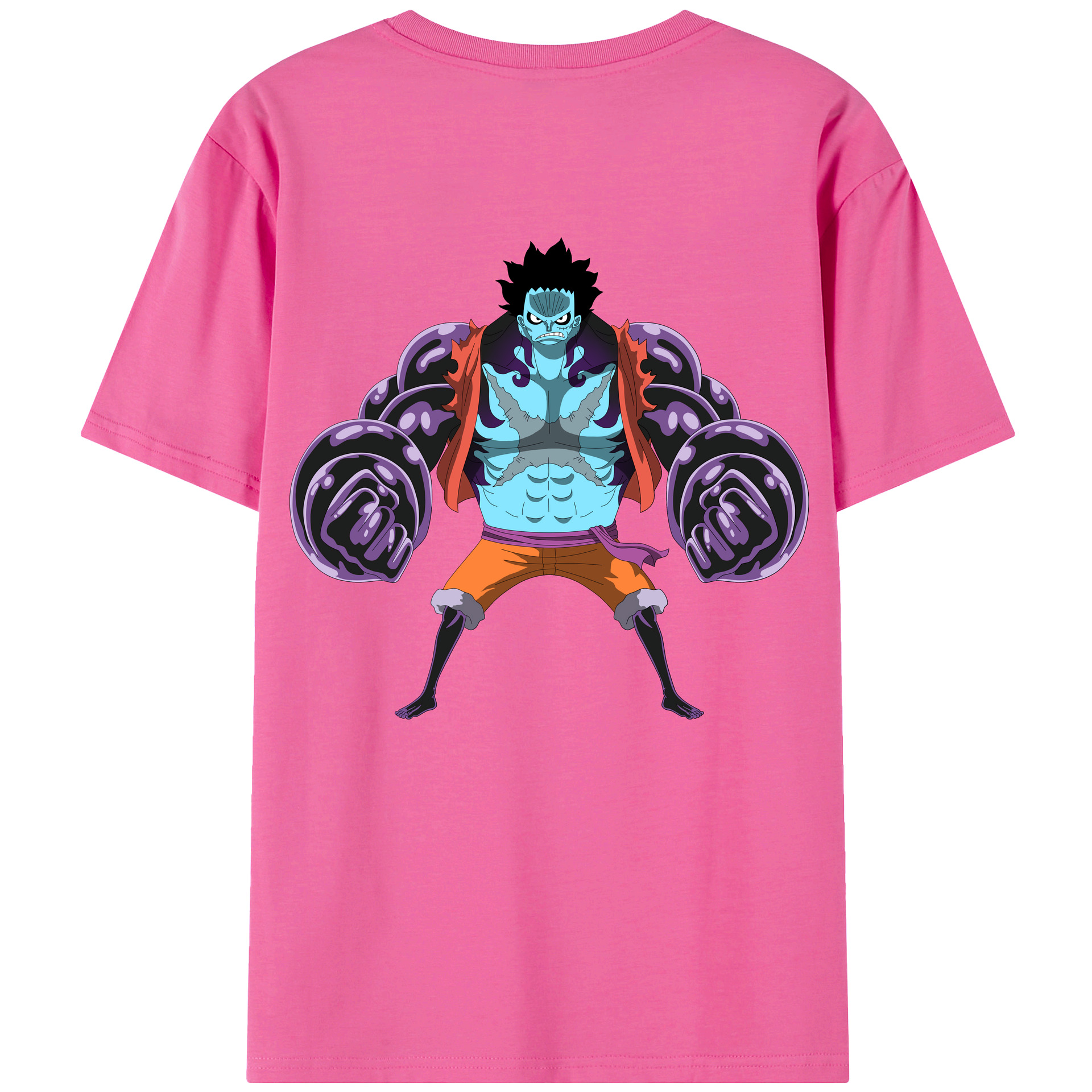 ワンピース モンキー・D・ルフィ ONE PIECE Monkey D. Luffy レディース半袖Tシャツ(バックプリント)